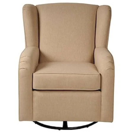 Upholstered Wing Back Glider